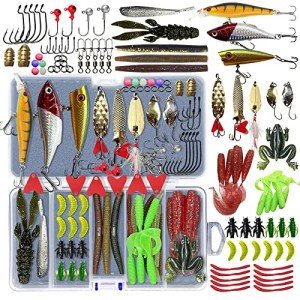 Fishing Lures Kit with Tackle Box and Baits