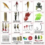 Fishing Lures Kit with Tackle Box and Baits