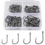 Premium Fishing Hooks with Portable Box - 500/100 PCS