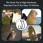 10-Pack High-Carbon Circle Fishing Hooks (2/0)