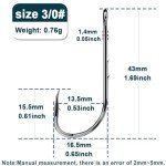 Xuvrir 6-Pack Barbed Fishing Hooks for Shrimp