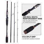 Lightweight 4-Piece Baitcasting Fishing Rod - 8ft