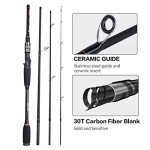 Lightweight 4-Piece Baitcasting Fishing Rod - 8ft