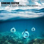 Dr.Fish 5 Pack Disc Sinkers for Catfish and Bass