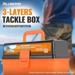 PLUSINNO 3-Layer Tackle Box with 415 Fishing Lures