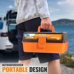 PLUSINNO 3-Layer Tackle Box with 415 Fishing Lures