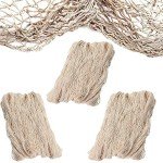 Natural Cotton Fish Net Decor - 3 Pack