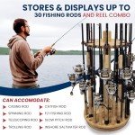 Rush Creek 30" Round Spinning Rod Rack