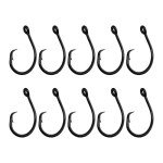 10-Pack High-Carbon Steel Circle Fishing Hooks