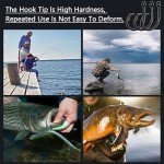 10-Pack High-Carbon Steel Circle Fishing Hooks