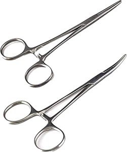 Versatile 5" Stainless Steel Fishing Forceps Set