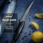 Amorston 7" Stainless Steel Fish Fillet Knife