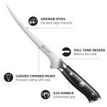 7 Inch German Steel Fillet Knife with Ergonomic Handle