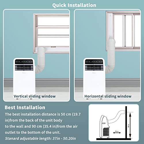 8,000 BTU Portable AC with Dehumidifier & Remote Control