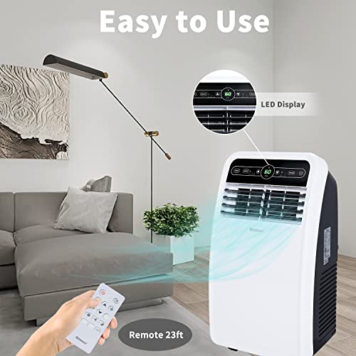 8,000 BTU Portable AC with Dehumidifier & Remote Control