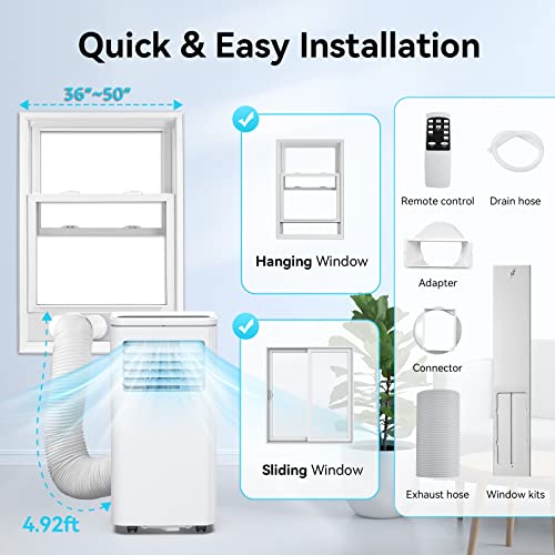 10,000 BTU Portable Air Conditioner with 3-in-1 Functions