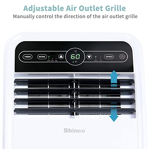 8,000 BTU Portable AC with Dehumidifier & Remote Control