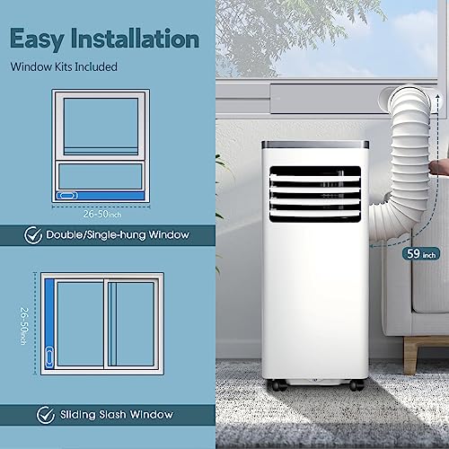 10k BTU Portable AC with Dehumidifier and Remote Control