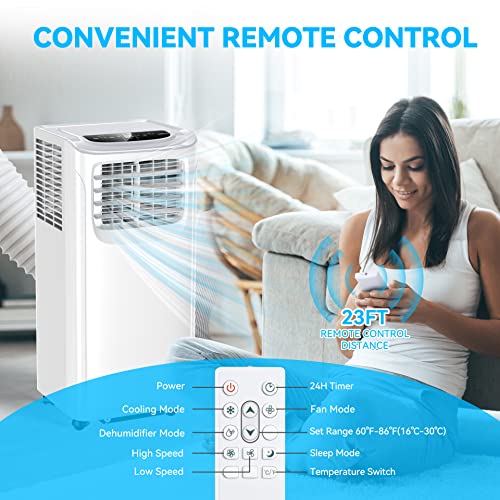 12,000 BTU 3-in-1 Portable AC with Remote