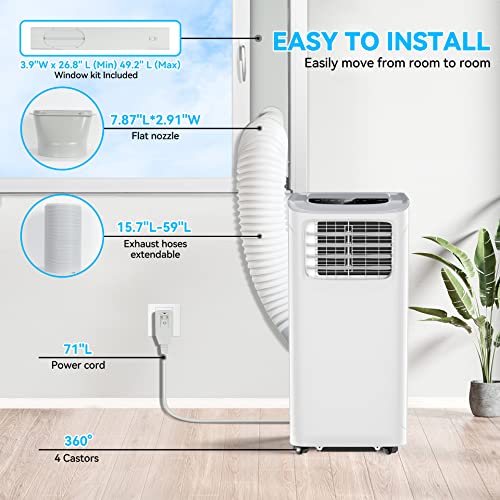 12,000 BTU 3-in-1 Portable AC with Remote