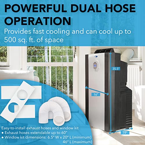Whynter Dual Hose Portable AC - 14,000 BTU