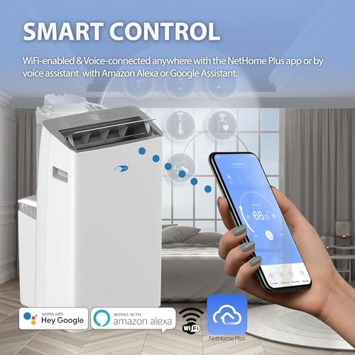 14,000 BTU Dual Hose Portable AC with Wi-Fi