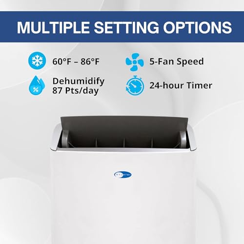 14,000 BTU Dual Hose Portable AC with Wi-Fi