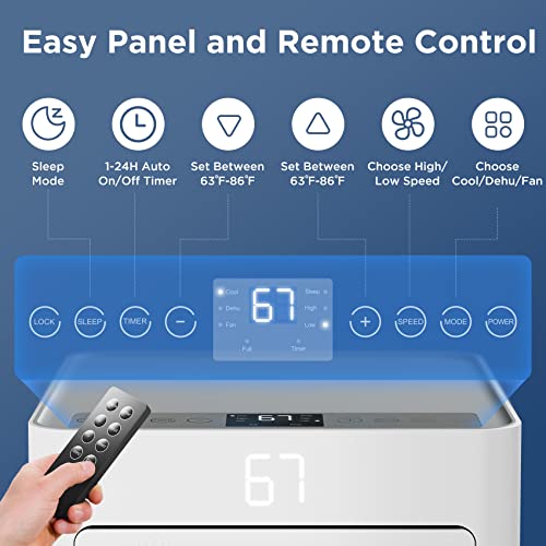 Portable AC for 250 Sq.Ft with Remote Control