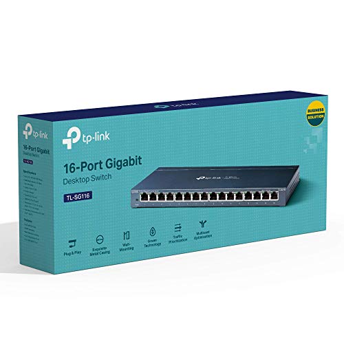 TP-Link 16-Port Gigabit Ethernet Switch - Black