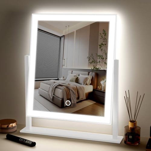 White 16" Lighted Hollywood Makeup Mirror