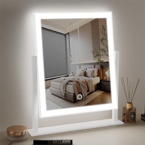 White 16" Lighted Hollywood Makeup Mirror