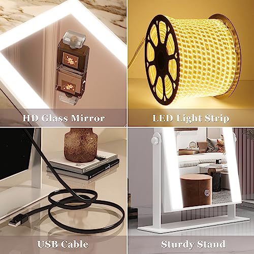 ROLOVE 9"x11" Lighted Vanity Mirror with Touch Control