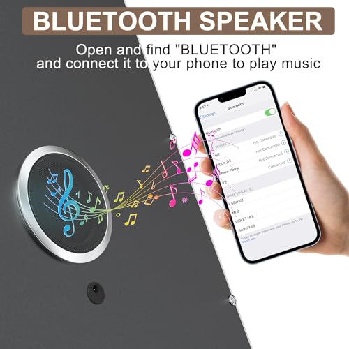 LED Makeup Mirror with Bluetooth Speaker & Lights