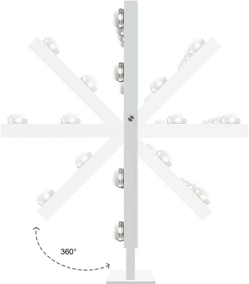 Lighted Vanity Makeup Mirror with 10X Magnification