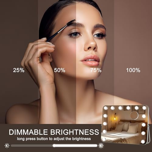 LED Makeup Mirror with Bluetooth Speaker & Lights