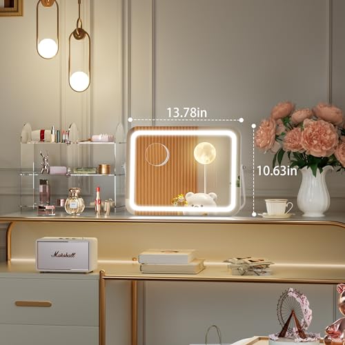 LED Makeup Mirror with Bluetooth Speaker and Lights