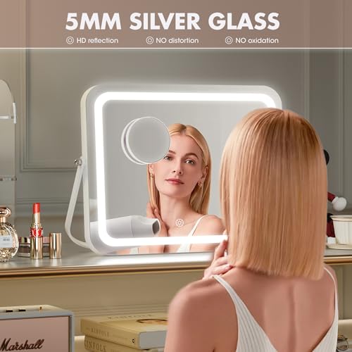 LED Makeup Mirror with Bluetooth Speaker and Lights