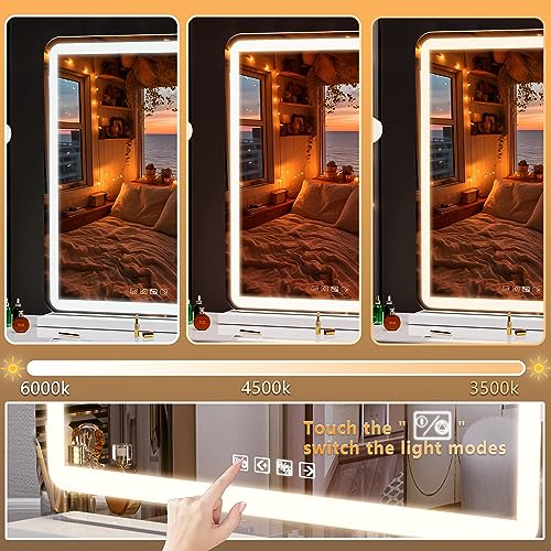Smart Touch LED Vanity Mirror with Bluetooth Speaker