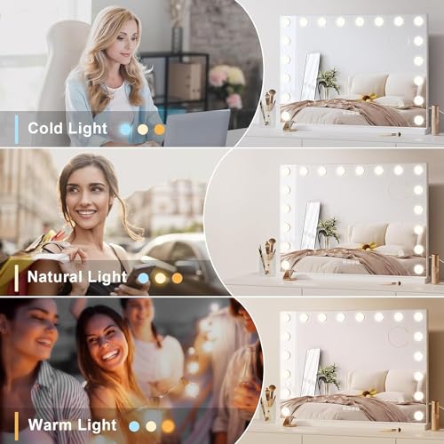 Hollywood Lighted Vanity Mirror with Bluetooth Speaker