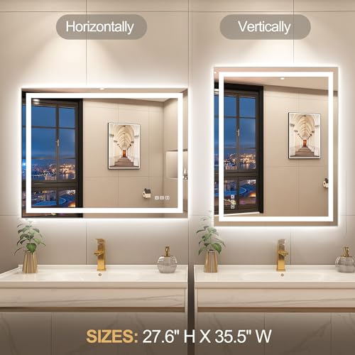 STARLEAD Dimmable LED Bathroom Mirror with Bluetooth