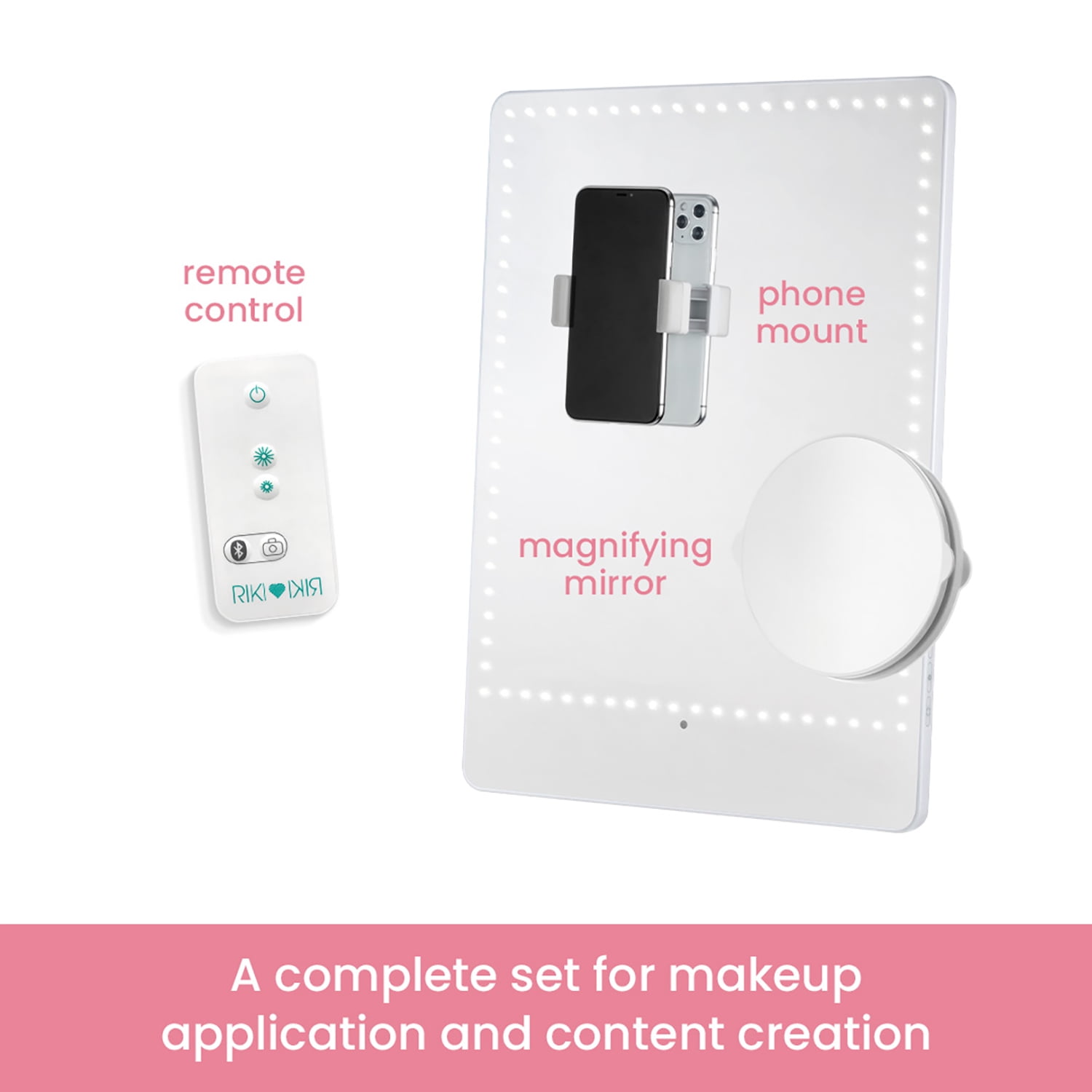Riki Vanity Mirror with HD LED Lights & Magnifier