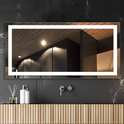 Smart LED Bathroom Mirror with Bluetooth Speaker