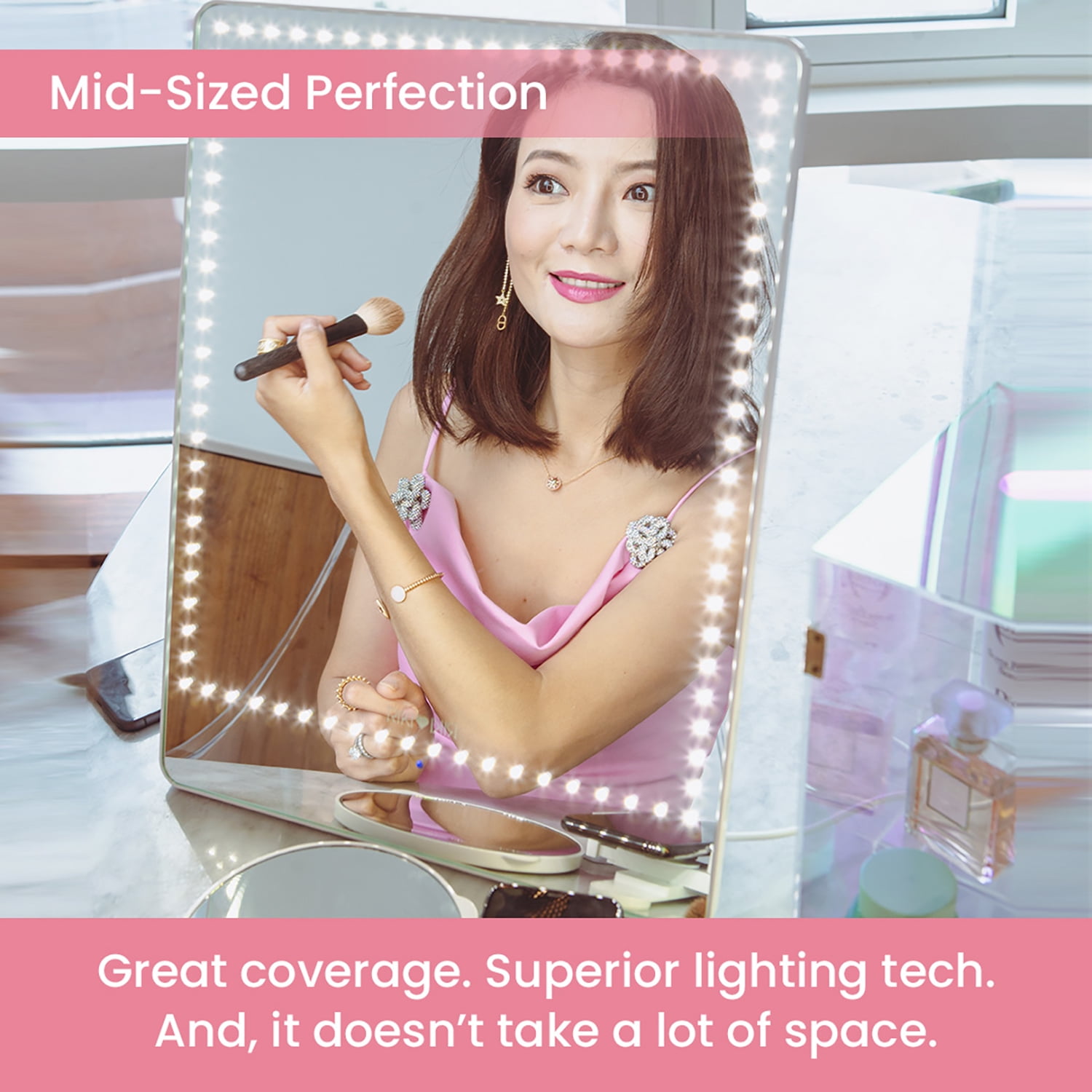 Riki Vanity Mirror with HD LED Lights & Magnifier