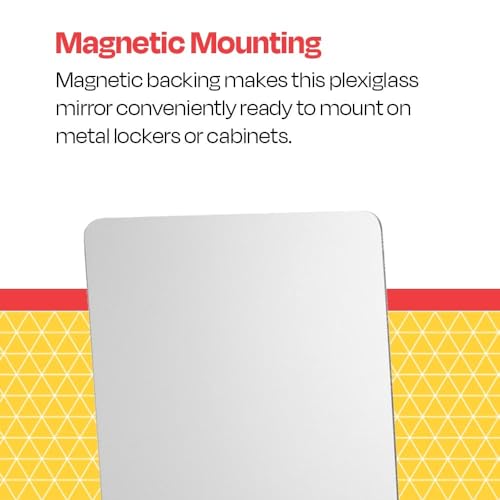 Acrylic Magnetic Back Mirror with Rounded Corners