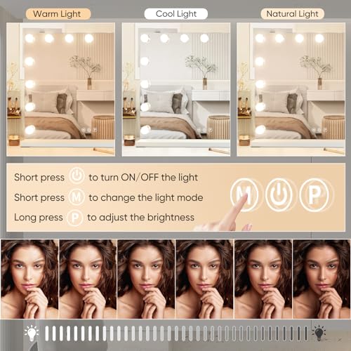 Hollywood Vanity Mirror with Lights and Bluetooth Speaker