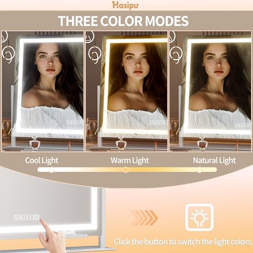 LED Vanity Mirror with Bluetooth Speaker and 10X Magnification