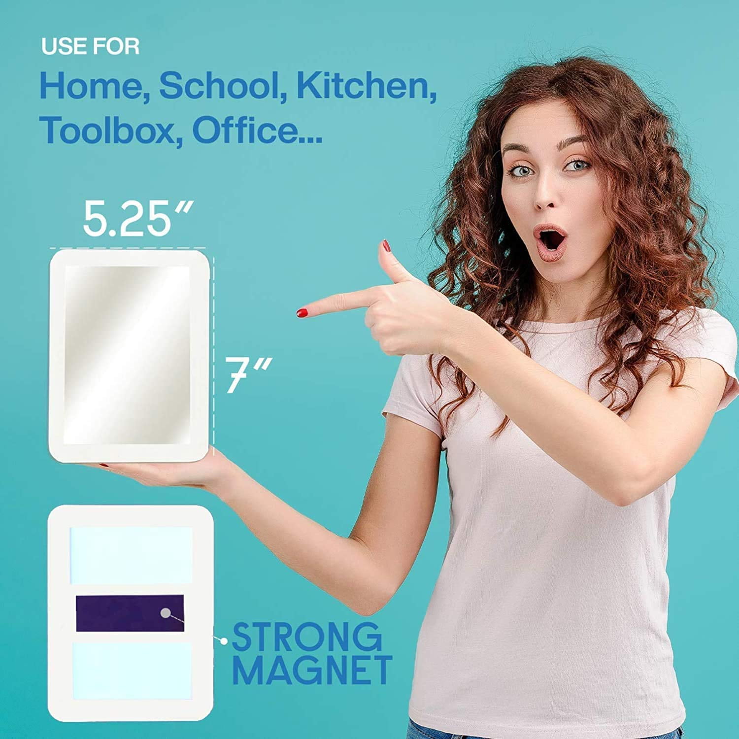 Magnetic Portable Selfie Mirror for Any Space