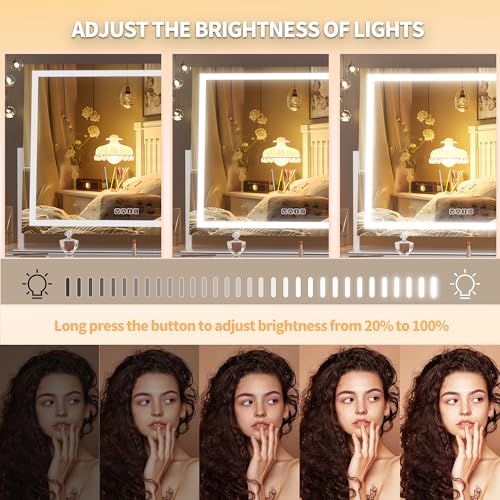 LED Vanity Mirror with Bluetooth Speaker and 10X Magnification