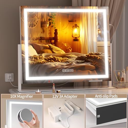 LED Vanity Mirror with Bluetooth Speaker and 10X Magnification