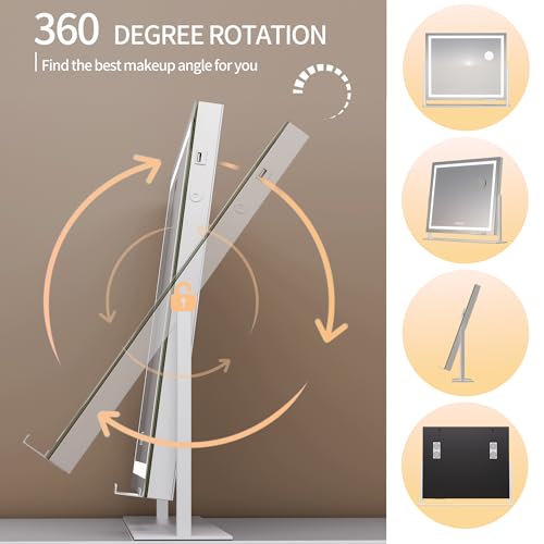 LED Vanity Mirror with Bluetooth Speaker and 10X Magnification